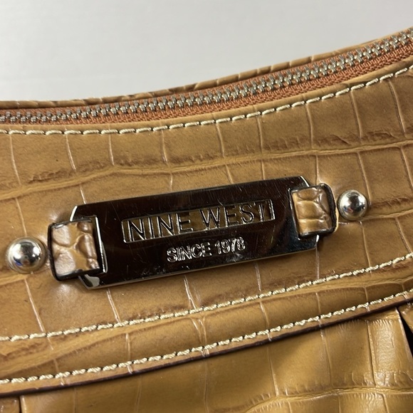 Nine West Women’s Tan Camel Shoulder Bag with Card Holder, Vegan - Picture 2 of 10